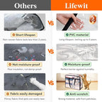 Lifewit 8 Pack Clear Clothes Storage Bags, 75L Plastic Blanket Storage Bag, Vinyl Foldable Moving Bags with Zipper, Closet Organizers and Storage Containers for Bedding, Duvet, Comforter