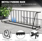 Commercial Floor Bike Rack Stand Dual Sided Outdoor Parking Rack 10 Holders Capacity Bike Storage Holder Fits 12-29in Tires for Front Yards Stores Schools Storefronts Workplace