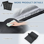 OTraki 2PCS Small Wet Bag for Swimsuit 12x14 Inch Wet Clothes Bag with Handle & Zippered Reusable Wet Dry Bag Waterproof Storage Bag for Beach Pool Yoga Gym,Drying Do Not Exceed 176℉ Black