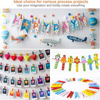 Colored Clothes pins 12 Color, Colorful ClothesPins Wooden Clips for Photos Pictures Decorative Crafts, Decoration clothespins Clothing Hanging clothespins 2.9inch 50PCS (Rainbow Colors)