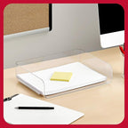 Staples Side‑Load Stackable Plastic Letter Tray, Clear – Desktop Paper Organizer for Office Files & Documents