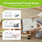 15 Pack Vacuum Bags for Travel with Rechargeable USB Pump,Space Saver Vacuum Storage Bags for Luggage and Suitcase,Portable Seal Bags for Clothes and Clothing Travel