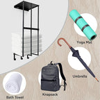 Camping Chairs Storage for Garage - Metal Camping Chair Wall Holder for Garage Organization, Camping Chair Storage Racks with 3 Hooks, Beach Chair Umbrella Wall Storage Rack