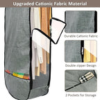 2PCS 50”Garment Bags for Hanging Clothes,Chakera Large Breathable Garment Bag for Closet Storage with 10”Gusseted,Clear Clothing Storage Garment Cover for Dress Sweater with Double Zipper,Grey