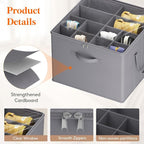 Lifewit Shoe Storage Organizer for Closet, Fabric Large Shoe Box Storage Containers with Clear Cover, Foldable Bins for Boots Heels Sneakers Fits 96-128 Pairs (Each 12-16 Pairs) 8 Pack Gray