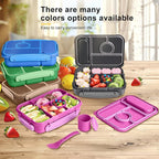 Bento Box Adult Lunch Box Kids,Lunch Containers for Adults/Kids/Toddler,5 Compartments Bento Lunch Box with Sauce Vontainers,Microwave & Dishwasher & Freezer Safe,BPA-Free (Red lily)