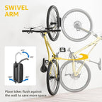 monTEK Swivel Bike Wall Mount – Garage Bike Hanger & Space-Saving Vertical Bike Rack for Garage & Apartment, Sturdy Bike Storage Hook Holds up to 66 lbs, Easy Installation & Scratch-Proof Design