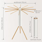 Tripod Clothes Drying Rack, Garment Rack Portable and Foldable Space Saving Laundry Drying Rack - Dryer Rack Clothing Floor Folding Balcony Bedroom Household
