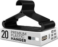 Utopia Home Clothes Hangers - Standard Plastic Hangers Space Saving - Durable Coat Hangers 20 Pack (Black)