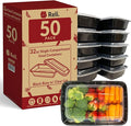 Reli. Meal Prep Containers (50 Pack, 32 oz.) | 1 Compartment Food Containers with Lids | Microwavable Freezer Dishwasher Safe - Bento Box