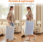Lifewit 2 Pack Laundry Basket 80L Each, Collapsible Clothes Hamper with Reinforced Handles, Freestanding Waterproof Design for Bedroom and Laundry Room, Grey&Blue 160L Total