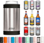 DUALIE 3 in 1 Insulated Can Cooler - 15+ Colors - Universal Size for 12 oz Cans, Slim Cans, and Bottles
