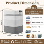 Laundry Hamper, 95L Tall Laundry Basket with Leather Handles, Rectangle Large Clothes Hamper for Organizing, Cotton Woven Laundry Baskets Storage Hampers for Bedroom, Nursery, Living Room