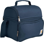 Carhartt Insulated 12 Can Two Compartment Lunch Cooler, Durable Fully-Insulated Lunch Box, Navy