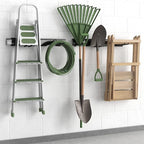 ClosetMaid ProGarage 2-Pack Garage Tool Organizer Racks, 8 Double Hooks, Heavy Duty, Black