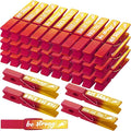 Kigeli 30 Pcs Spirit Clips Cheer Pins Cheerleader Gifts Clothes Pins For Backpacks Competition Glittered For Team Cheer Gifts Stuff Supplies Party Favors Accessories Bulk(Red, Gold,Gradient)