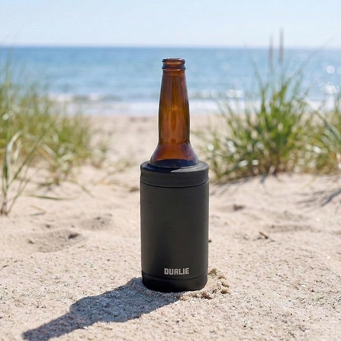 DUALIE 3 in 1 Insulated Can Cooler - 15+ Colors - Universal Size for 12 oz Cans, Slim Cans, and Bottles