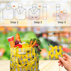 Reusable Foldable Shopping Bags, 4 Pack - Lightweight And Compact, Grocery Totes With Summer Patterns, Machine Washable And Durable, Ideal For Groceries, Travel, And Daily Use