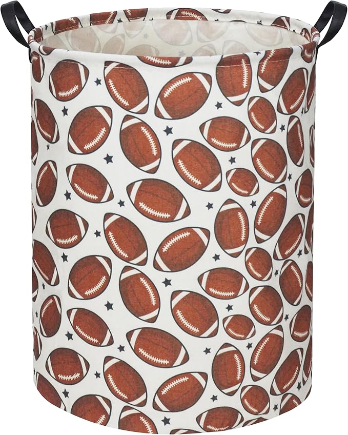 Football Kids Laundry Basket Baby Hamper Toy Storage Bin for Boys Room Decor Baby Nursery Hamper Gift Baskets