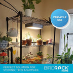 Internet's Best 4-Tier Wire Shelving | Flat Black | Heavy Duty Shelf | Wide Adjustable Rack Unit | Kitchen Storage