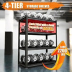 Garage Shelving Unit 2200 LBs Storage Shelves Heavy Duty, 4 Tier Adjustable Metal Shelf Industrial Utility Shelf Organiazation Storage Racks for Tools Garage Basement Warehouse 35.4"W*15.7"D*54.3"H