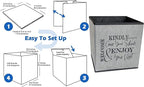 Shoe Cover Box - Welcome Guests to Please Cover Shoes. Indoor Foldable Storage Bin to Fill w/your Favorite Booties. For Homeowner, Real Estate Agent, Realtor Open House Supplies | 1 Grey & Black