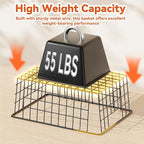 SUFAUY 6 Pack Utility Wire Shelves for Storage and organization, Sturdy Steel Large Metal Basket with Handle, Stackable Organizer, Black