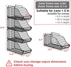Sonyabecca 6-Pack Can Storage Organizer Pantry, Stackable Kitchen Canned Food Holder With Handles, Can Organizer For Pantry Countertop Cabinet, Beverage Drink Pop Soda Can Dispenser Patent Pending
