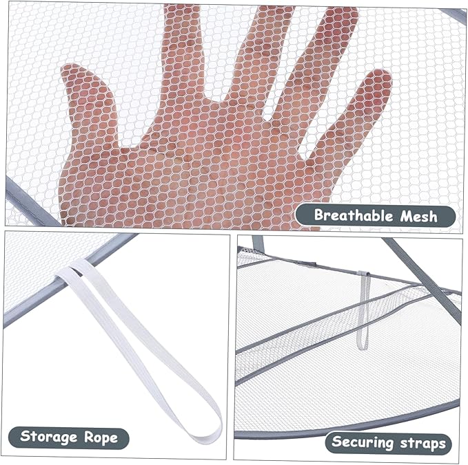 PRETYZOOM Multi-Functional Breathable Mesh Drying Rack Flat Clothes Dryer for Sweaters and Laundry Portable Hanging Net for Indoor/Outdoor Use Adjustable and Foldable Design