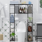 PPN Over The Toilet Storage Cabinet, Premium Bathroom Organizer and Storage Shelves for Small Spaces, Space-Saving Bathroom Shelving Units