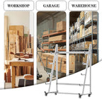 Heavy Duty Horizontal Storage Rack with 3 Inch Wheels 2 Fixed & 2 Swivel, Mobile Material Handling Conduit Pipe Rack Holds up to 2000lbs, 4.2ft x 2.1ft x 5.2ft
