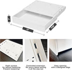 Under Desk Drawer - Super Large Under Table Hidden Drawer Desk Accessories & Workspace Organizers Desktop Storage Pencil Slide Out Organizer with Screw Adhesive Tape Shelf Tray at Office