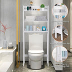 ZenStyle Over The Toilet Storage, 3-Tier Bathroom Space Saver Organizer Rack, Freestanding Above Toilet Stand for Bathroom, Laundry, Restroom, White