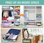 Cozy Essential Vacuum Storage Bags, Compression Space Saver Bags for Clothes, Comforters, Blankets, Pillow, Bedding, Sealer Clothing Storage,6 Combo