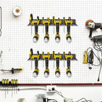 2 Pack Drill Holder Wall Mount, Power Tool Organizer, 4 Cordless Metal Drill Racks with Screwdriver Hole, Heavy Duty Garage Tool Organizer Storage Rack for Workshop Tool Room Basement
