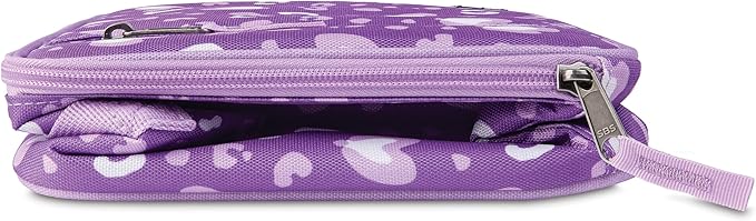 PackIt(R) Freezable Classic Lunch Box, Leopard Hearts Purple, Built with EcoFreeze(R) Technology, Reusable, Zip Closure With Zip Front Pocket and Buckle Handle, Designed for Fresh Lunch On the Go
