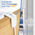 Over The Door Towel Rack, 3-Tier Space Saver for Bathroom & Bedroom, No Drill Hanging Holder for Towels, Robes, Clothes, Perfect for Apartments, Dorms, Renters