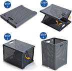42L Collapsible Plastic Laundry Baskets,Foldable Laundry Hamper,Pack of 2 (Grey)