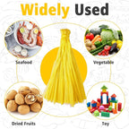 100Pcs Reusable Produce Mesh Bags, 24’’ Seafood Boil Bags for Crab Clam Shellfish Crawfish Cooking, Mesh Produce Bagfor Onion Potato Vegetable & Garden Produce (Yellow)
