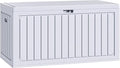 YITAHOME 90 Gallon Large Deck Box with Side Handles, Outdoor Double-Wall Storage for Patio Furniture Cushions, Garden Pool Accessories, Water Resistant & Lockable