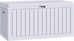 YITAHOME 90 Gallon Large Deck Box with Side Handles, Outdoor Double-Wall Storage for Patio Furniture Cushions, Garden Pool Accessories, Water Resistant & Lockable