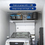 FLEXIMOUNTS 4x4FT Garage Storage Rack Overhead, Adjustable Ceiling Storage Racks, Metal Garage Organization System with 350LBS Weight Capacity(Black), Classic Series