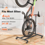2PC Vertical Bike Stand,Freestanding Space-Saving Bike Rack with Adjustable Height for Wheels Sizes up to 29”,Indoor Bike Storage Rack,Garage & Apartment,Upright Bicycle Floor Holder for MTB Road Bike