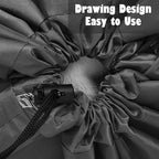 Sylfairy 2 Pack Extra Large Travel Laundry Bag, Dirty Clothes Organizer with Drawstring,Heavy Duty Travel Laundry Bags,Easy Fit a Laundry Hamper Travel Essentials (Black+Grey, 24" x 36")