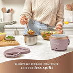 Crock-Pot 20-Ounce Electric Lunch Box, Portable Food Warmer, Blush Pink | Perfect for Travel, Car, On-the-Go | Spill-Free, Dishwasher-Safe