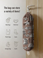 Hglian Grocery Plastic Bag Holder,Larger Plastic Bags Organizer Storage Keeper,Coffee Decor for Cafe Kitchen Coffee Corner