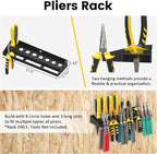 UNITEDPOWER Wall Mount Hand Tool Storage Set, Screwdriver Organizer, Pliers Holder, Hammer Rack, Metal Hardware Tray for Garage Workshop Workbench - 4 Pack