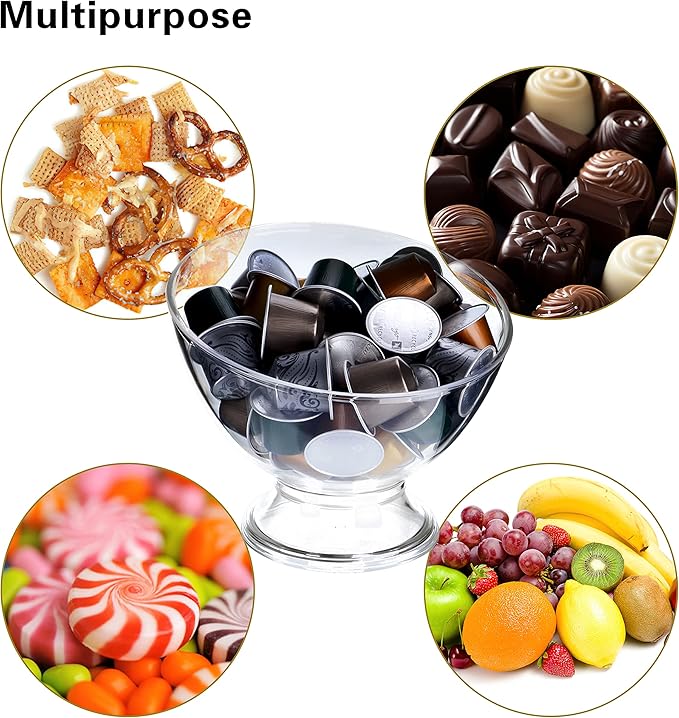MOLFUJ Coffee Pod Holder, Clear K Cup Holder Plastic, Espresso Coffee Pod Holders for Counter Small, Coffee Pod Storage for K Cups, Capsule Organizer Creamer Holder for Coffee Bar (2 Pack)