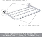 Ginger 034B/PC Hotel Shelf Mounting Kit, Hotelier, Polished Chrome