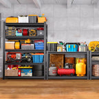 Garage Shelving-3000 lbs 5 Tier Storage Shelves, Adjustable Heavy Duty Metal Shelving Unit and Storage Large Wire Rack, Utility Steel Shelf for Warehouse Industrial Pantry Basement 71"x46"x18"